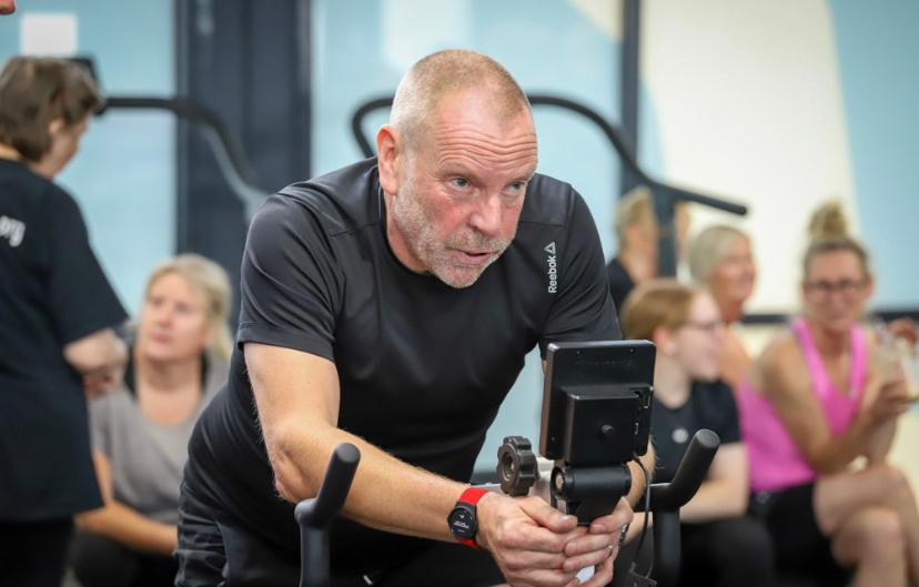 Member training on the gym floor in Telford