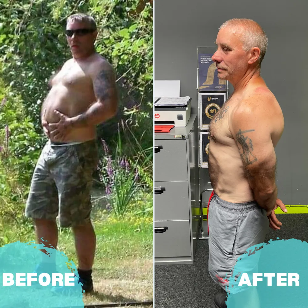 Tim Universal Fitness transformation, Telford