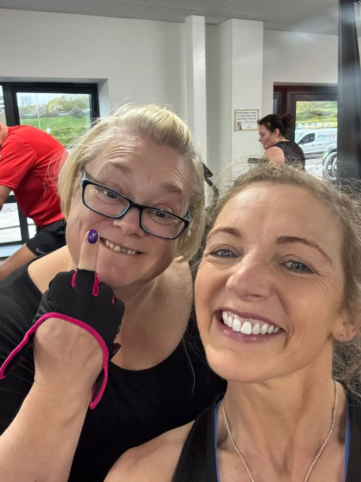 Members celebrating after a workout
